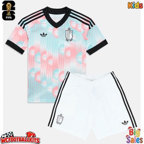 Belgium Alexis Saelemaekers #22 Replica Away Stadium Kit for Kids World Cup 2026 Short Sleeve (+ pants)